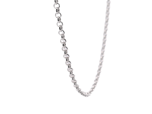 Elegantes Cadenas Redondas con Detalles Blancos en Platino Pt950, con Hilos Metálicos Brillantes, para Boda, Unisex, Regalo Atemporal de Platino - Product Image 4