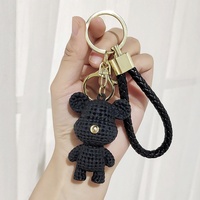 Gros PVC matériel impression numérique dessin animé poupées ours mousqueton porte-clés pendentifs mignon ours violent cordes suspendues pour