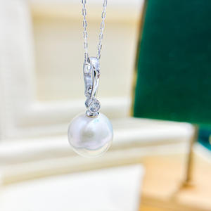 Accesorios de Plata S925 para DIY, Colgante Vacío para Collar con Cuentas Planas Redondas de 10-13 mm, 31117 Colgantes y Dijes de Perlas - Product Image 2