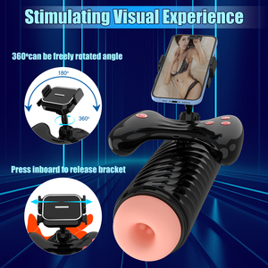 Male Masturbation Cup <b>Vibrating</b> TPE Sleeve Strong Suction Rechargeable Pocket Stroker Discreet Adult Toy for Men - Product Image 4