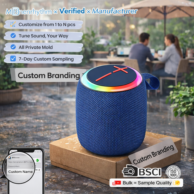 Top Sell Mini Wireless Outdoor Speaker Plastic Outdoor Party Speaker With LED Light RGB Wireless Speakers Portable