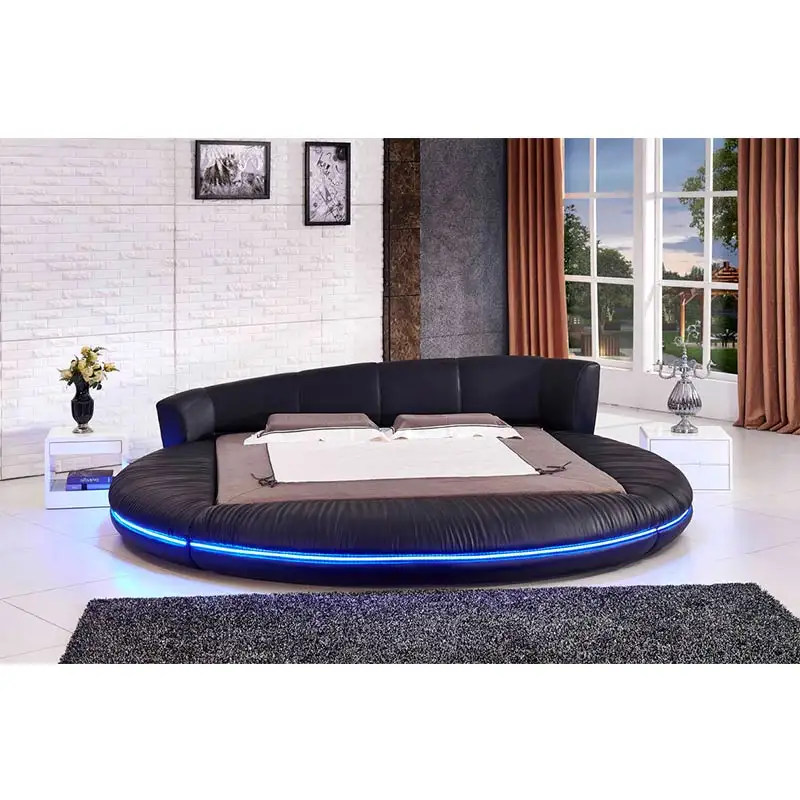 CBMMART आधुनिक लक्जरी राजा आकार दौर बिस्तर बेडरूम सेट फर्नीचर