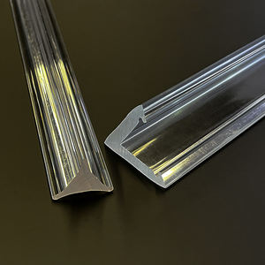 O alumínio conduzido expulso personalizado perfil Rod/barra oca triangular do difusor conduzido plástico claro do difusor PMMA - Product Image 1