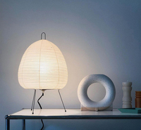 Lampe de table moderne en papier riz blanc, faite à la main, avec base métallique, lanterne pour le sol, nouveau modèle