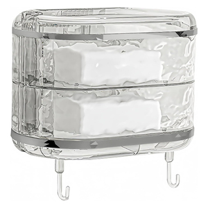 High-Grade <b>Plastic</b> Wall-Mounted Soap Box Rotatable Punch-Free Storage <b>Rack</b> Double Tiers Injection Technics Bathroom Use Sundries - Product Image 1
