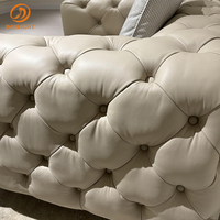 Hôtel Français Classique Personnalisable Salon Meubles Bois Antique Européen Royal Haut de Gamme En Cuir Véritable Solide Canapé De Luxe