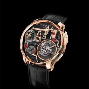 นาฬิกาจักรกลดีไซน์พิเศษของเจ<span class=keywords><strong>ค</strong></span>็อบ นาฬิกาปั๊มน้ำมัน <span class=keywords><strong>ช</strong></span>ุบทอง<span class=keywords><strong>ค</strong></span>ำชมพู 3 มิติ เดอร์ริกขึ้นลงภายในกระบอกทอง<span class=keywords><strong>ค</strong></span>ำ - Product Image 5