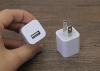 Chargeur mural USB, adaptateur bloc cube charge rapide 5W pour iPhone 14 13 12 11 Pro Max Mini R S 6 Plus IPad-Accessoires de voyage