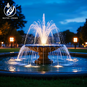 Fontana da Giardino di Alta Qualità Water Crown - Ritmo Acqua e Luce + Suono Rilassante di Scrognolamento per Giardino Esterno - Product Image 4