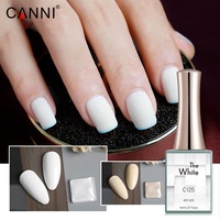 51220 CANNI Muestra Gratuita de Fábrica, Esmalte de Uñas en Gel UV de 16ml, Serie Blanca, Venta al Por Mayor, Marca Privada