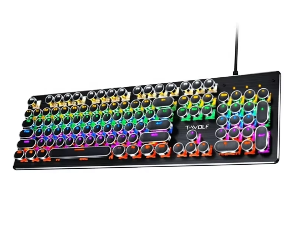 T75 Mechanical Keyboard Luminous Colorful Backlight Wired Gaming Keyboard