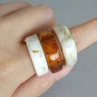 Vente en gros bagues de mode pour femmes et hommes bague de cocktail bagues transparentes en résine acrylique