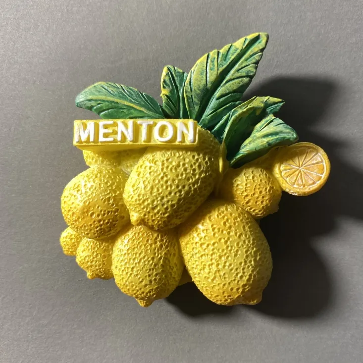 Kunden spezifische France Monument Tour von Menton Zitronen harz dekorative Kunst handwerk Kühlschrank Magnet