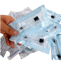 Cartouches en verre biodégradable stériles transparentes de 3 ml avec couvercle en aluminium et bouchon en caoutchouc, emballage résistant à l'eau pour les soins de la peau