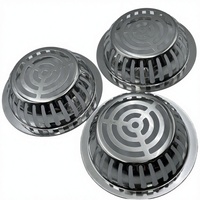 Drenaje de Piso Redondo de Acero Inoxidable para Balcón Exterior, Diseño Hueco, Drenaje Metálico para Techo Plano, Moderno, para Hotel
