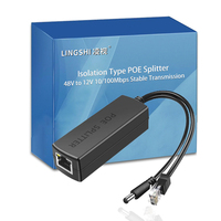 Isolation 12v Poe Splitter Module d'alimentation 48v à 12v 1.2a Dc Output PoE Splitter Active Ieee802.3 Af/at pour caméra