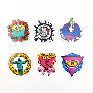 Pegatinas Personalizadas Vinilo Troquelado UV Impreso Holográfico Vsco Dibujos Animados Pvc Etiqueta Paquete Adhesivo Impermeable Logotipo de Aduanas Hoja de Pegatinas - Product Image 4