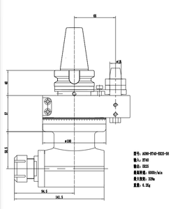 Cabezal de Fresado Lateral ISO BT40 BT50-ER25-58 para Centro de Mecanizado, Accesorios para Máquinas Herramienta, Venta Caliente - Product Image 6