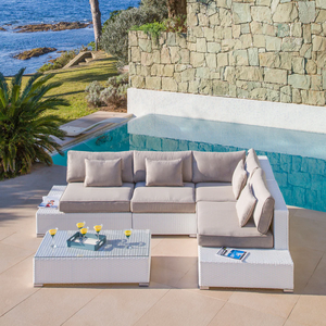 Mobili esterni in <span class=keywords><strong>vimini</strong></span> in alluminio soggiorno cucina Hotel Patio poltrona in tessuto <span class=keywords><strong>esterno</strong></span> uso comodo <span class=keywords><strong>vimini</strong></span> - Product Image 2