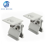 Pince de fixation solaire en aluminium haute résistance, support photovoltaïque durable pour projets d'installation de panneaux solaires sur toiture