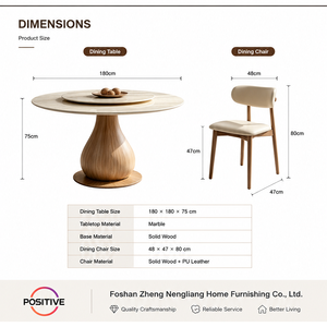 <span class=keywords><strong>Tavolo</strong></span> <span class=keywords><strong>da</strong></span> <span class=keywords><strong>Pranzo</strong></span> <span class=keywords><strong>Rotondo</strong></span> in Marmo di Lusso Moderno <span class=keywords><strong>con</strong></span> Piano Girevole Lazy Susan e Base Scultorea in Legno Massello, Arredamento di Design per <span class=keywords><strong>Sala</strong></span> <span class=keywords><strong>da</strong></span> <span class=keywords><strong>Pranzo</strong></span> - Product Image 3