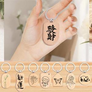 Portachiavi Personalizzato Fai-da-Te, Etichetta in Legno con Anello e Ciondolo - Product Image 4