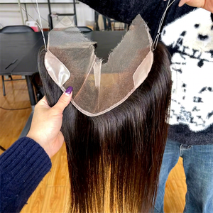 ท็อปเปอร์ผมตรงแบบใหม่ปี 2026 ผมแท้บราซิล Remy พร้อมเชือกผูก 12*2 HD Lace Frontal น้ำหนัก 50 กรัม สำหรับผู้หญิง - Product Image 1