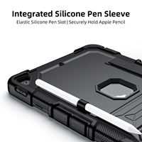 Étui robuste antichoc avec support, porte-crayon et dragonne pour tablette iPad 7e, 8e et 9e génération 10,2 pouces – Vente en gros