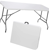 6ft massiver Stahlrahmen HDPE Tischplatte Party Dining Vermietung Kunststoff Klappbarer Tisch im Freien