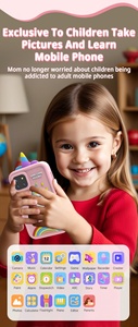 2025 nuovo Mini Touchscreen giocattolo del telefono per le ragazze, educazione precoce e realistico giocattolo educativo intelligente con <span class=keywords><strong>la</strong></span> macchina fotografica per i bambini - Product Image 6