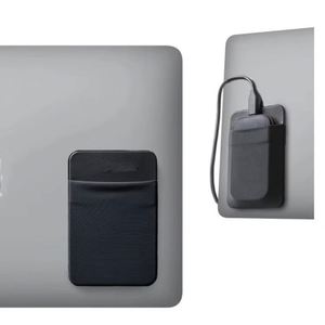 Mini sacoche portable en coton pour ordinateur portable avec accessoires numériques adhésifs, sac de rangement moderne et élastique pour souris et disque dur SSD - Product Image 1