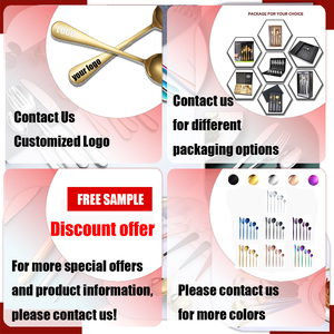 Juego de Cubiertos de Acero Inoxidable Dorado con LOGO Personalizado, Cucharas, Tenedores y Cuchillo para Boda - Product Image 6