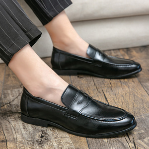 Zapatos Oxford de Lujo para Hombre, Estilo Británico, de Cuero Suave, Planos, con Cierre Deslizante, para Otoño - Product Image 4