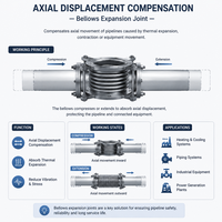 Compensateur de dilatation à bride en acier inoxydable, vente chaude, directement de l'usine, DN50-DN600 pour pipeline