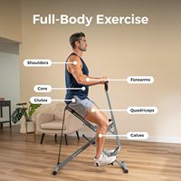 Appareil de fitness à domicile Row-N-Ride pour les fessiers et les jambes, pliable, en acier allié, avec assistance pour les squats, capacité maximale de 220 livres
