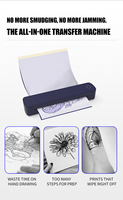 Imprimante thermique portable A4 sans encre, sans fil, pour documents PDF, autocollants de tatouage
