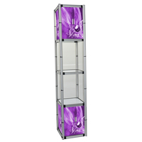 Werbe-Pop-up-Werbung Kosmetik-Display-Vitrine Rotierender Falt zähler Hintergrund beleuchteter Twist Tower