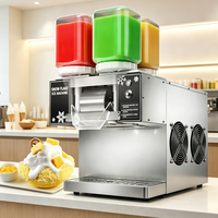 Machine à glace pilée commerciale électrique en acier inoxydable 120-150 kg/24h, machine à neige de lait, machine à glace en flocons, machine à Bingsu