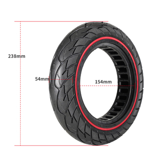 Neumático Sólido Sin Cámara 10X2.125 con Anillo Rojo y Absorción de Impactos para Patinetes <span class=keywords><strong>Xiaomi</strong></span> M365/PRO/PRO2/<span class=keywords><strong>1S</strong></span> y Kukirin M4/M4 Pro/G2 Max - Product Image 2