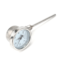 Termometer bimetal harga pabrik 0-100 ℃ termometer penggunaan industri Pointer untuk Boiler pipa Oven