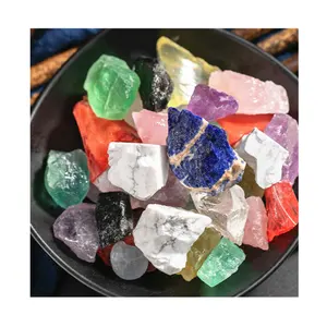 Natural quartz raw semi-precious stone crafts healing mix color crystal rough for sale