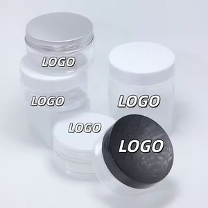Wholesale 8oz <b>Plastic</b> Cosmetic Cream Scrub <b>Jars</b> 250g White Cap Empty <b>Jars</b> with Lids for Body Scrub - Product Image 1