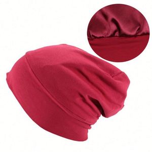 New Arrival Popular Bamboo Stretch Cotton Wide-brimmed Bonnets Custom Logo Casual Colorful Satin Lining Bonnets <b>Hat</b> - Product Image 3
