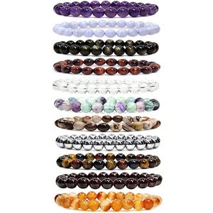 Bracelets en perles faites à <span class=keywords><strong>la</strong></span> main en <span class=keywords><strong>pierre</strong></span> naturelle 8mm Bracelet <span class=keywords><strong>de</strong></span> yoga <span class=keywords><strong>de</strong></span> guérison énergétique en hématite améthyste pour femmes hommes bijoux - Product Image 1