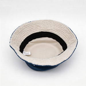 Chapeau Bob en Velours Côtelé Bleu Unisexe avec Logo Brodé 3D, Chapeau de Pêcheur Vintage à Large Bord pour la Pêche et le Streetwear en Plein Air - Product Image 2