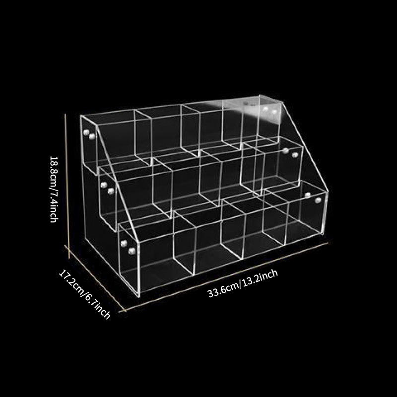Grand aquarium porte-stylo à trois couches et quatre compartiments