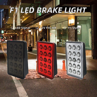 Neue F1-Style 12V 15LED Rote Brems- und Rückleuchten, Auto-Blitz-Stopp-Warnsignallampen für PKW SUV Motorrad Yueze