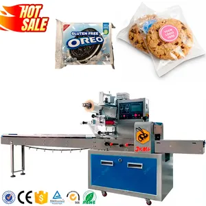 Machine à Emballer Automatique Individuelle Petits Biscuits Ronds Biscuit Sac Oreiller Machine à Emballer Débit Cookies Sandwich