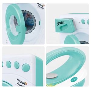 Ensemble de jouets électroménagers populaires pour enfants : <span class=keywords><strong>machine</strong></span> à <span class=keywords><strong>laver</strong></span> à piles, <span class=keywords><strong>fer</strong></span> à <span class=keywords><strong>repasser</strong></span> électrique avec pulvérisation d'eau <span class=keywords><strong>et</strong></span> lumières en plastique - Product Image 5