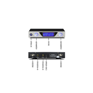 Microphone professionnel portable <span class=keywords><strong>MU</strong></span>-868, segment U, un à deux microphones KTV - Product Image 4